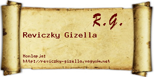 Reviczky Gizella névjegykártya